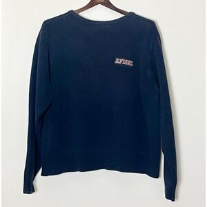 Vintage Abercrombie & Fitch Sweater Boys Large Navy Blue Heavyweight Preppy Y2K